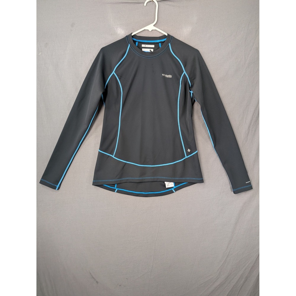 Columbia‎ Titanium Womens Omni-Wick Long Sleeve Active Shirt Black Blue M TL6226